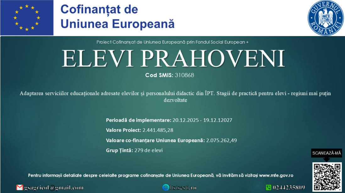 ELEVI PRAHOVENI – PREGĂTIȚI PENTRU VIITOR!
