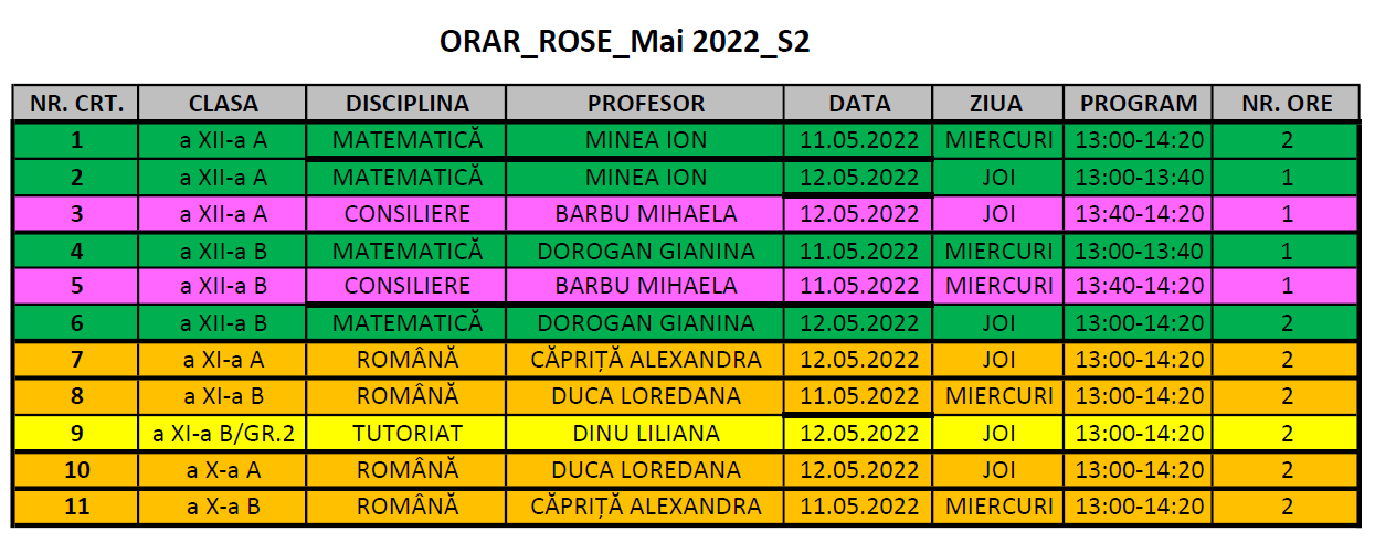 orar rose mai 2022_s2