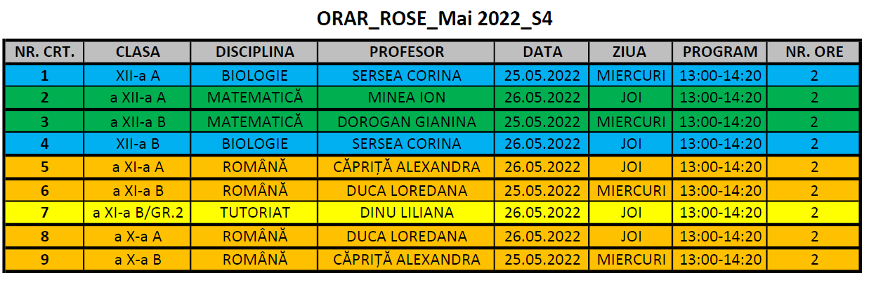 orar rose mai 2022_s4