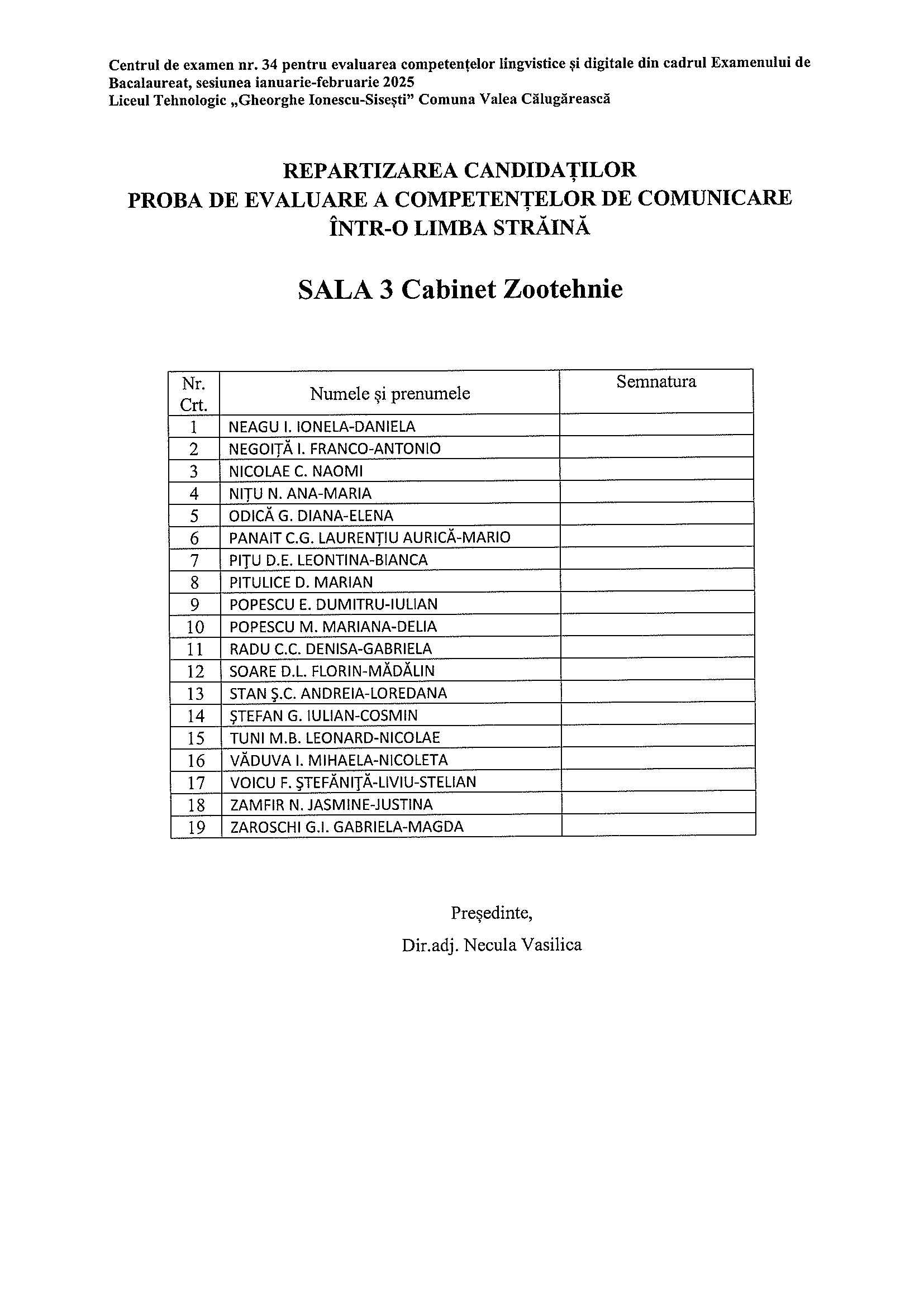 S1 REPARTIZARE CANDIDATI LB ENGLEZA 03.02.2025